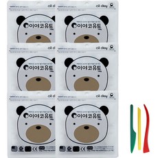 Eyaco 柔軟油土 100g x 6入 + 刮刀3件組, 混合色, 1套