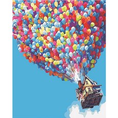 위메이크페인팅 DIY 명화그리기 40 x 50 cm, 풍선오두막, 1개