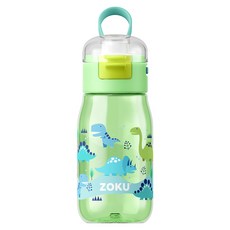 ZOKU Flip按壓式水壺, 475ml, 綠恐龍