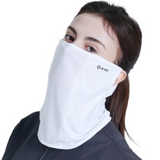 에이빅 프리미엄 UV 자외선 차단 스포츠 쿨 마스크 얼굴 햇빛 가리개, 화이트, 1개