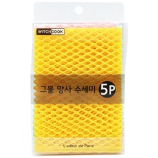 위치쿡 그물 망사 수세미, 5개입, 2개