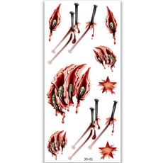 居家&花朵漢娜紋身重點貼紙, 5號, 1個