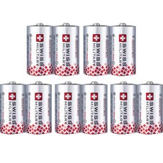 SWISS MILITARY 鹼性電池 LR14 C型, 10顆, 1組