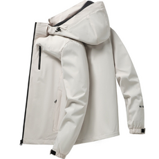 Anliyini 男士街頭休閒連帽拉鍊外套