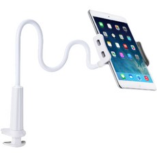 12 Round 夾式便攜平板電腦支架, 白色, 1個