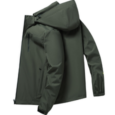 Annleeny 男款街頭休閒連帽拉鍊外套