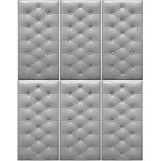 超黏海綿牆墊 70*35cm, 6入, 05 灰色