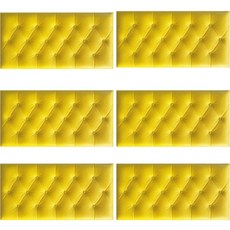 超黏海綿牆墊 70*35cm, 6入, 16 黃色