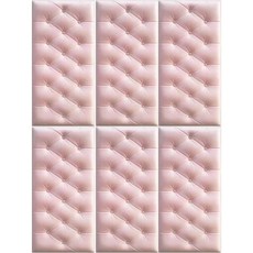 超黏海綿牆墊 70*35cm, 6入, 04 粉色