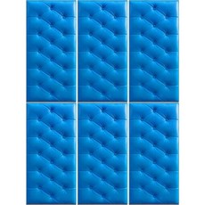 超黏海綿牆墊 70*35cm, 6入, 09 藍色