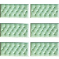 超黏海綿牆墊 70*35cm, 6入, 15 薄荷綠