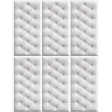 超黏海綿牆墊 70*35cm, 6入, 03 白色