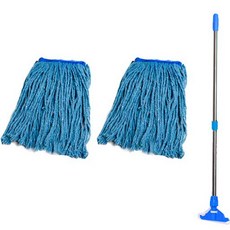 Clean Mate通用辦公樓布拖把2p+2段不銹鋼桿套組, 1組
