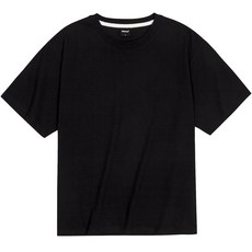 Oksta Overfit 純色短袖 T 卹, 黑色