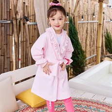 Bebezoo 女童款荷葉邊浴袍