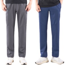 UNTAPPED 男款涼感材質涼爽運動褲工作服戶外運動服鬆緊褲 2件組