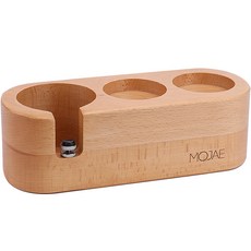 MOJAE Kaldin 咖啡墊 支架 把手濾杯架 填壓器支架 3孔 58mm, 木質, 1個