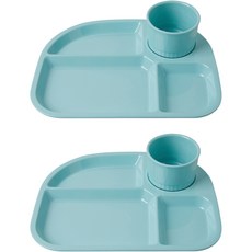 Awakensense Morning Plus 餐盤 2入 + 迷你杯 2入 組, 祖母綠薄荷