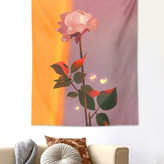 陰影風格裝飾掛毯, 花蝴蝶