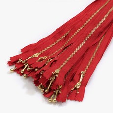 YKK 華可貴 金色拉鍊 1 25cm, 紅色, 25個