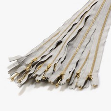 YKK 華可貴 金色拉鍊 1 25cm, 淺灰色, 25個