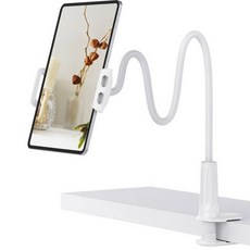 SKY 웰 360도 회전 플렉서블 스마트폰 태블릿 자바라 거치대, SKY-JDH1, 화이트, 1개