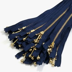 YKK 華可貴 金色拉鍊 1 25cm, 海軍藍, 25個