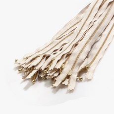 YKK 華可貴 金色拉鍊 1 30cm, 象牙白, 25個