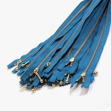 YKK 華可貴 金色拉鍊 1 25cm, 藍色藍寶石, 25個