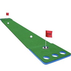 PGM Golf Rieun Golf 雙向雙軌12洞推桿練習墊, 草綠色