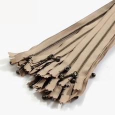 와이케이케이 청동지퍼1 25p 세트 20cm, 1세트, 모카