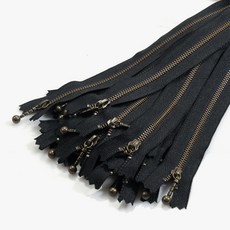 와이케이케이 대용량 청동지퍼 1 15cm, 검정색, 25개