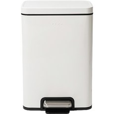 VISVIVA 靜音腳踏式垃圾桶, 白色