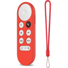 GRAYCO 구글 크롬 캐스트 4세대 리모컨 컬러 하우징 스트랩 케이스, RED, 1개