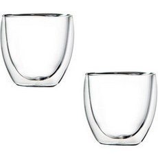 잇어스 感性酒杯 雙層玻璃酒杯, 2個, 單一顏色