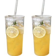 Y Plus One 耐熱玻璃大隨行杯, 650ml, 半透明, 2個