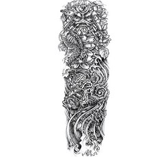 ANSWERFIT 全臂紋身貼紙 TQB-60, 單一顏色, 1個