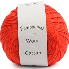 DARUMA 橫田株式會社 Brand Yarns Langre-vie 羊毛棉線, 8 猩紅色, 1個