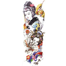 ANSWERFIT 手臂全圖案紋身貼紙 TQB-51, 混色, 1個