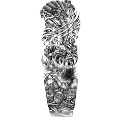 ANSWERFIT 全臂紋身貼紙 TQB-42, 單一顏色, 1個