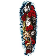 ANSWERFIT 全臂刺青紋身貼紙 TQB-61, 混合色, 1個