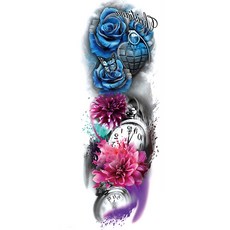 ANSWERFIT 全臂紋身貼紙 TQB-71, 混合色, 1個