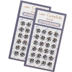 gondola 東大門鈕扣王 日製金屬壓扣 按扣 7mm 24入, 2個, 黑鎳