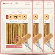네츄럴랩 커틀릿 강아지 간식, 치킨까스, 100g, 3개