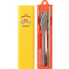 Romanee MonagustA 餐具勺+叉+刀+吸管+刷子+盒套組, 摩納古斯塔, 6種