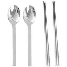 Willive Pino 兒童餐具組, 銀色, 湯匙 2p + 筷子 2雙, 1套