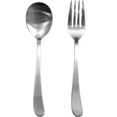 Willive 韓國製 304不鏽鋼 Gaio 兒童餐具組, 湯匙 + 叉子, 銀色, 1套