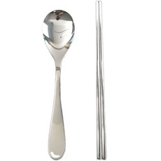 윌리브 국산 304스텐 벨로 아동커트러리세트, 숟가락 + 젓가락, 1세트