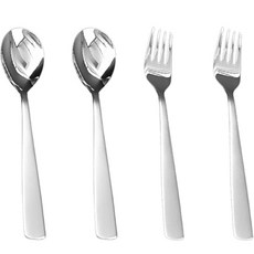 Will-liv 韓國製 304不鏽鋼 Mono 兒童餐具組, 湯匙 2入 + 叉子 2入, 單一顏色