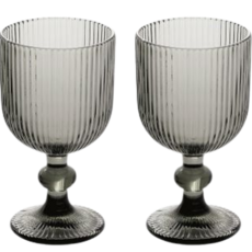 리빙젠 대니쉬 유리잔 360ml, 스모키 그레이, 2개